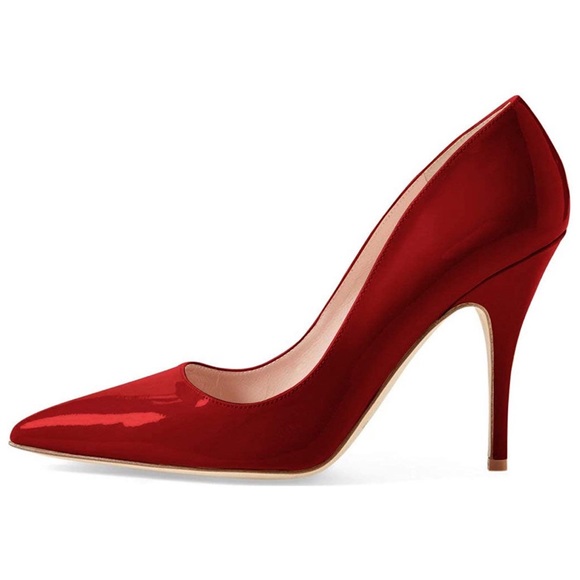 YDN Women's Chic Pointed Toe Mid Heel Pumps - Picture 2 of 8